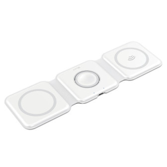 Oem 3 In 1 Wireless Charger 9V 2.22A 24W White Type-C Magnetic