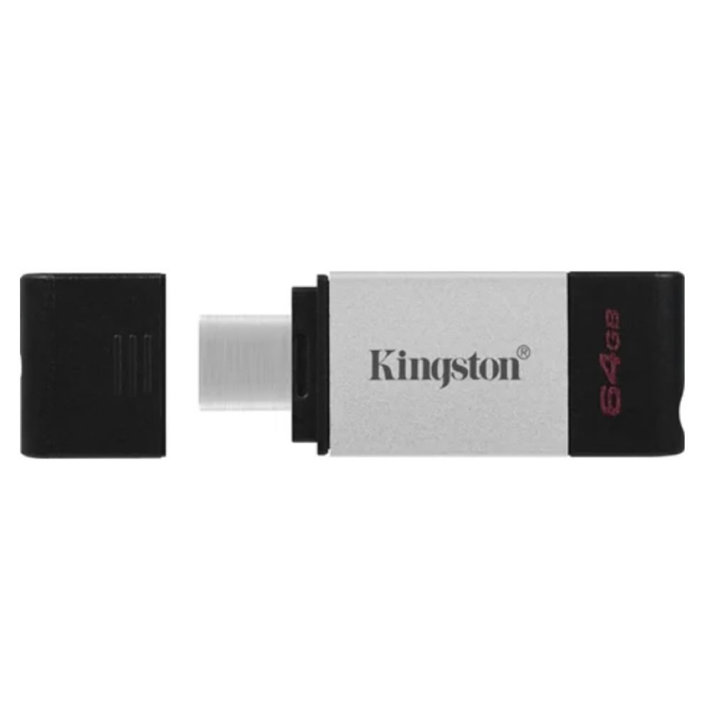 Pendrive Kingston 64gb Prata Data Traveler 80 3.2 Usb-C