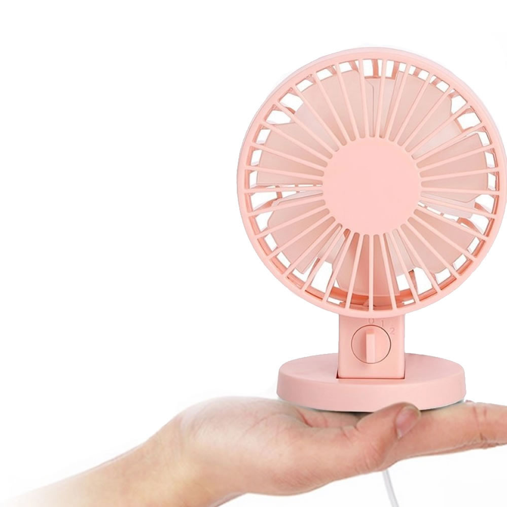Oem Double Blade Pink Mini Fan