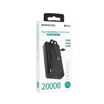 Power Bank Borofone BJ57A Preto 20000mAh Input Micro/USB E USB-C/Output USB-C E Lightning