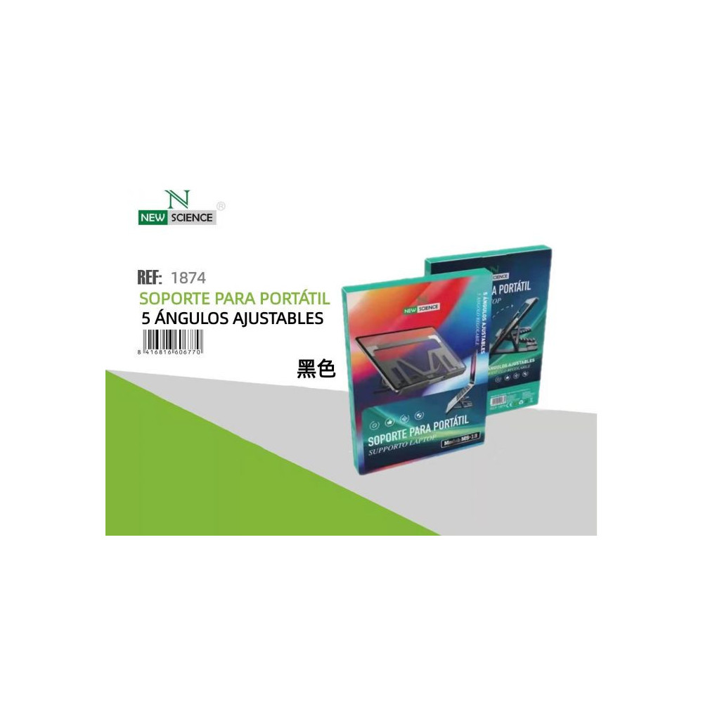 Base De Portátil New Science Ms-13 Preto
