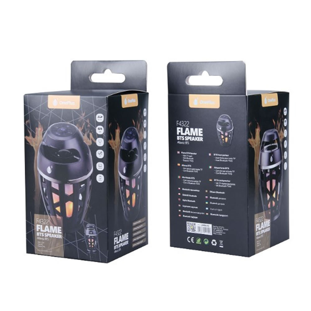 OnePlus  F4322 Black Flame BTS/TF Card Mini Bluetooth Speaker With LED Light