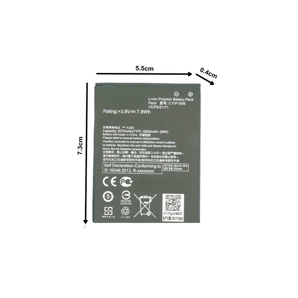 Battery C11p1506 Zc500tg Asus Zenfone Go (5.0)