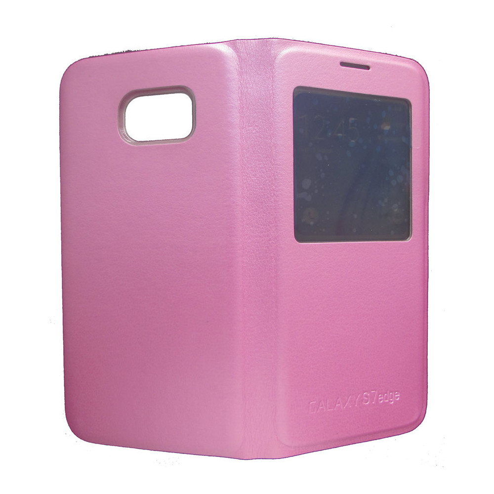 Capa Flip Cover S-View Samsung Galaxy S7 Edge G935 Rosa