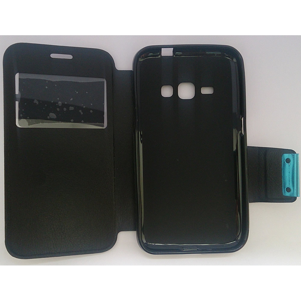 Capa Flip Cover Com Janela Samsung Galaxy J1 2016 J120f Preto