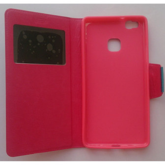 Capa Flip Cover Com Janela Huawei P9 Lite G9 Lite Rosa
