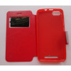 Capa Flip Cover Com Janela Wiko Lenny 3 Vermelho