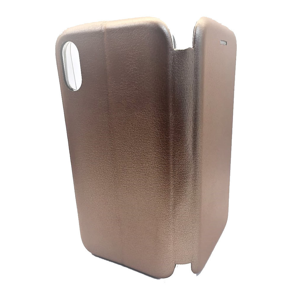 Flip Cover ( Com Silicone E Sem Janela ) Apple Iphone X / Iphone 10 Pink / Gold