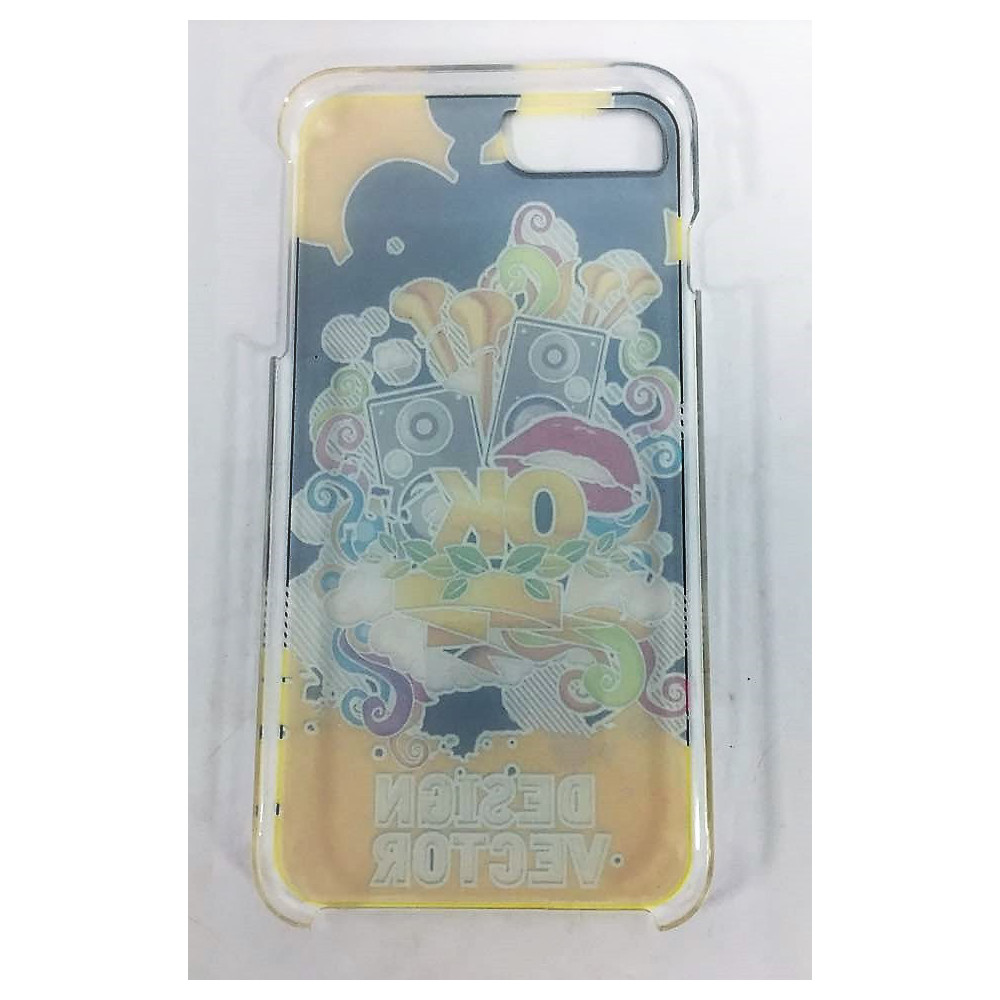 Capa Silicone Gel 360º Com Desenho Apple Iphone 7 Plus/8 Plus Transparente Design Preto E Amarelo