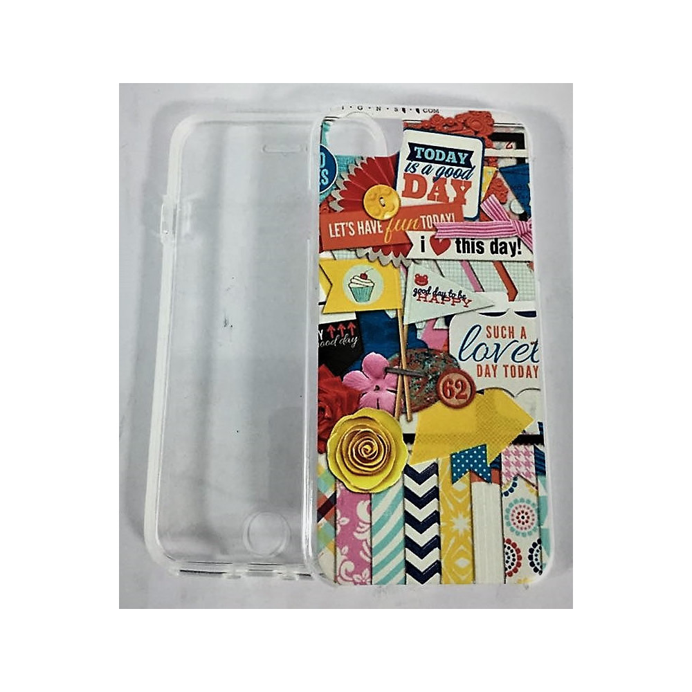 Capa Silicone Gel 360º Com Desenho Apple Iphone 7 Plus/8 Plus Transparente Design Placas