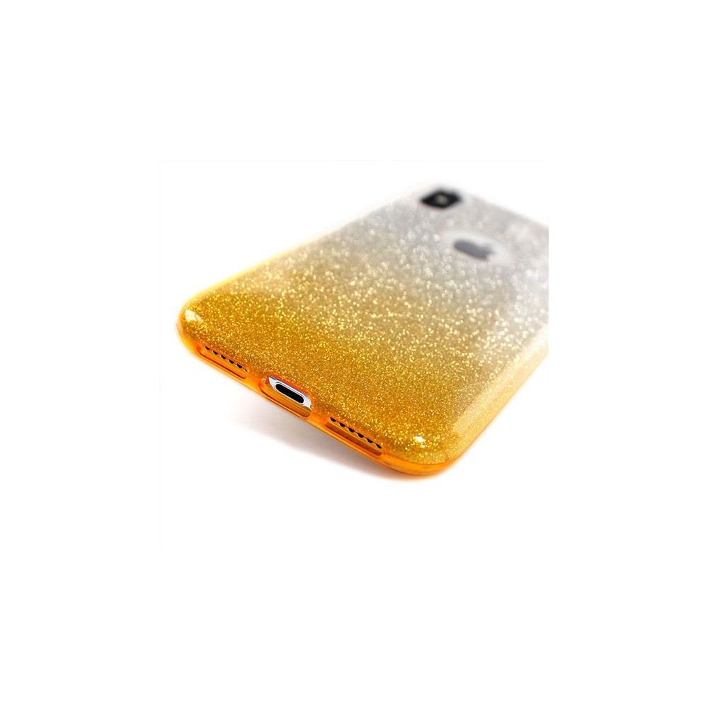 Capa Silicone Gel Brilhante Apple Iphone X Dourado