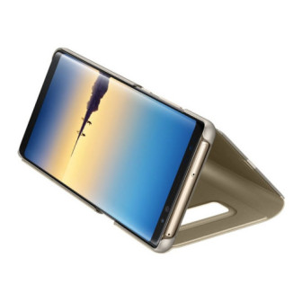Capa Flip Cover Clear View Samsung Galaxy Note 8 Dourado