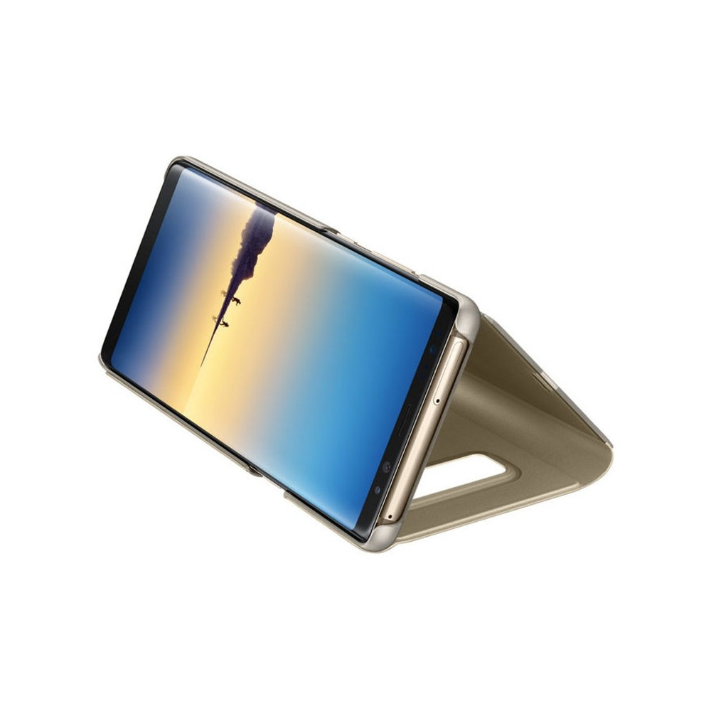 Capa Flip Cover Clear View Samsung Galaxy Note 8 Dourado