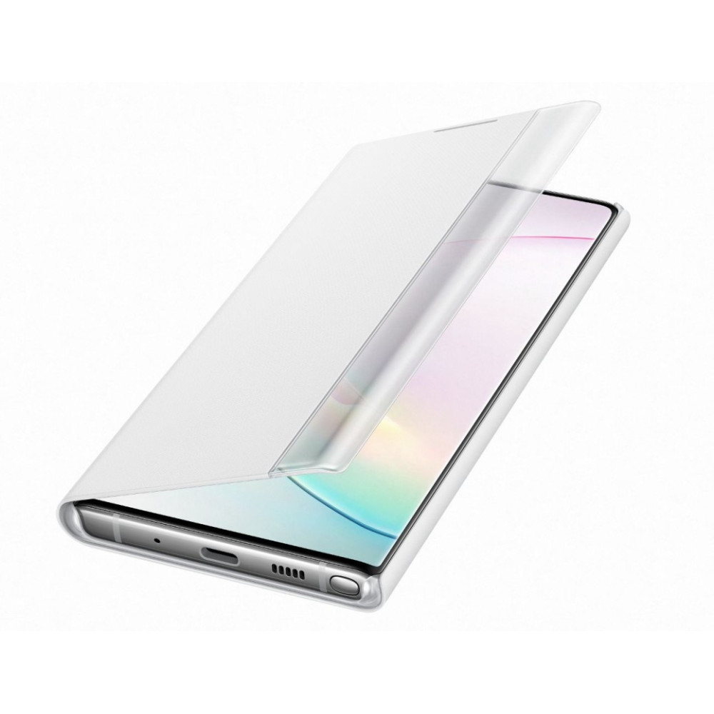 Capa Flip Cover Clear View Samsung Note 10 Branco
