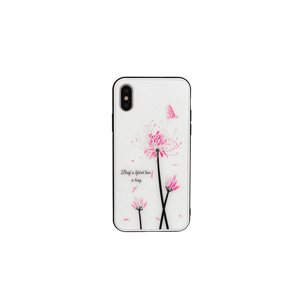 Capa Silicone Dura Com Desenho Flor Vennus Samsung Galaxy S10 Plus Branco Rosa Do Deserto