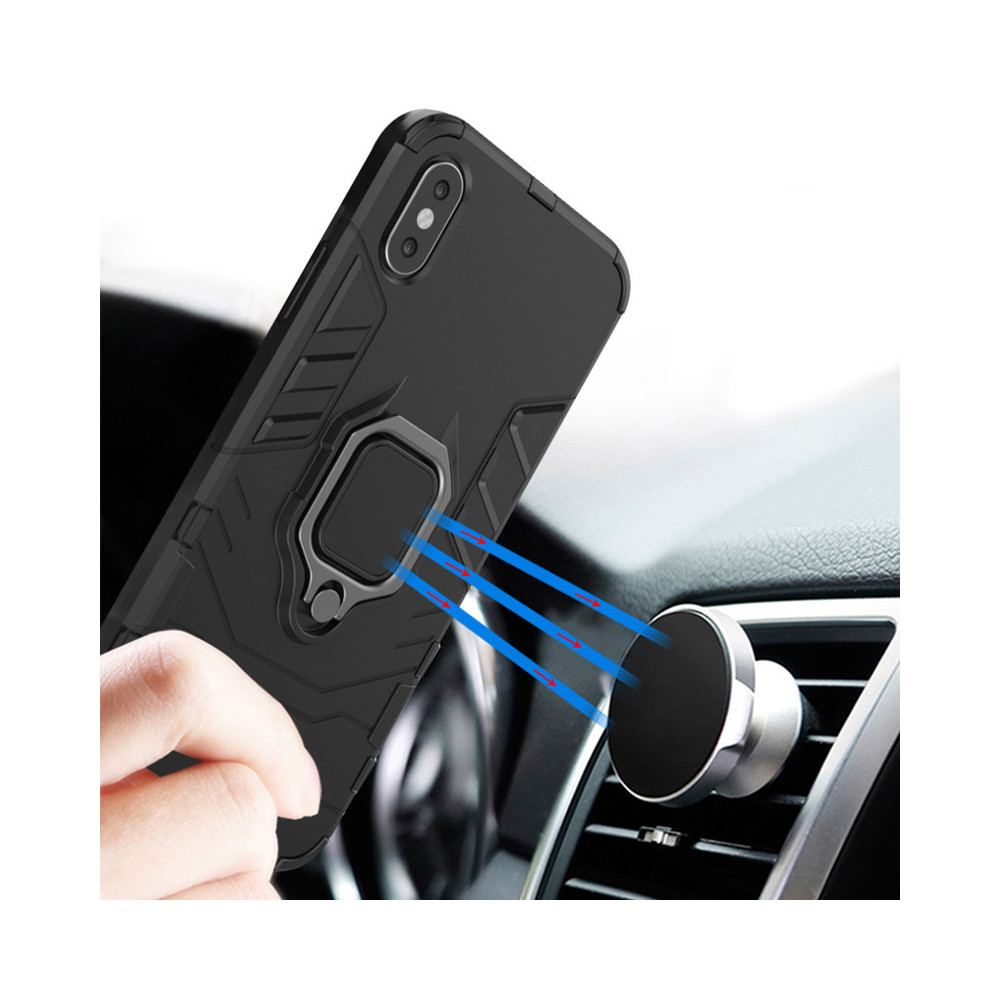 Tpu Silicone Case With Magnetic Finger Ring Samsung Galaxy A02S Black Ring Armor Case