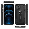 Anti-shock Armor Carbon Silicone Case Samsung Galaxy A22 4G Black Kickstand