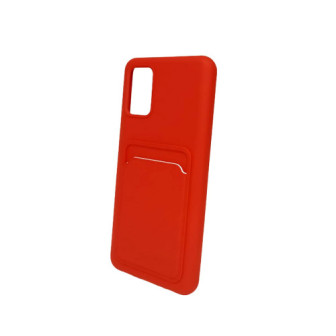 Capa Silicone Gel Samsung Galaxy A02s Vermelho Bolsa Para Cartão