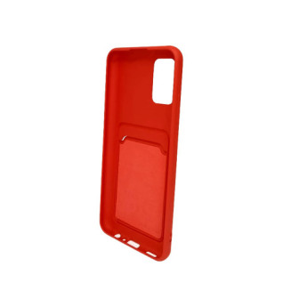 Samsung Galaxy A02S Red Silicone Gel Case Card Pocket