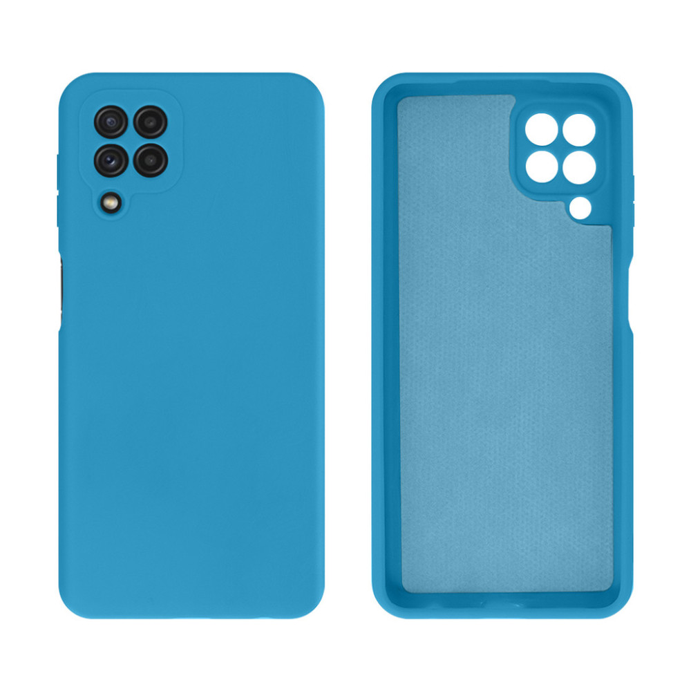 Capa Silicone Gel Samsung Galaxy A22 4g Azul Protetor De Camera