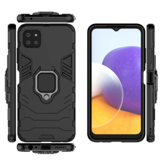 Capa Silicone Anti-Choque Armor Carbon Samsung Galaxy A22 5g Preto Ring Armor