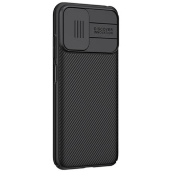 Capa Silicone Dura Xiaomi Redmi Note 10 5g Preto Nillkin Com Protetor De Câmera