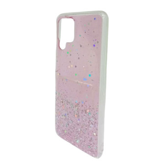 Capa Silicone Com Desenho Bling Glitter Samsung Galaxy A22 4g A225 Rosa