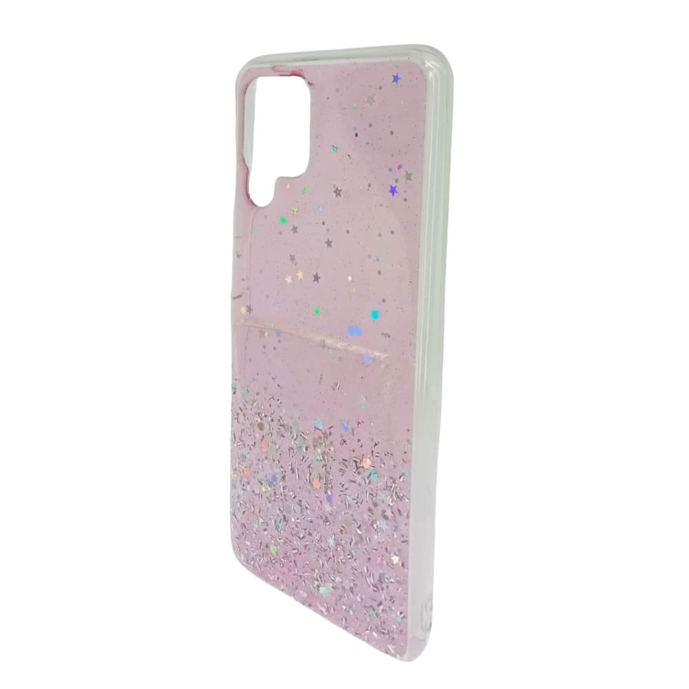 Samsung Galaxy A22 4g A225 Pink Bling Glitter Silicone Case