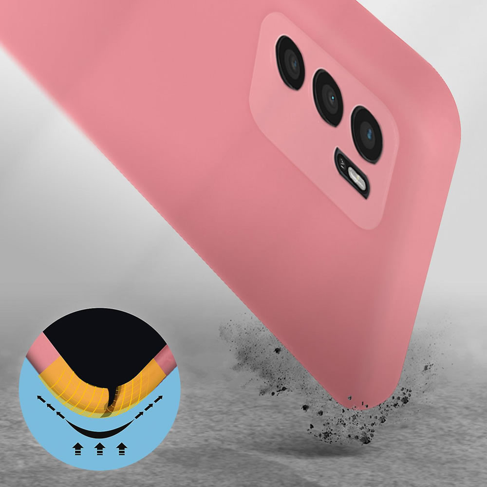Capa Silicone Gel Oppo A16/A16s Rosa Com Protetor De Câmera