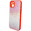 Apple Iphone 13 Red With Camera Protector Glitter Silicone Gel Case