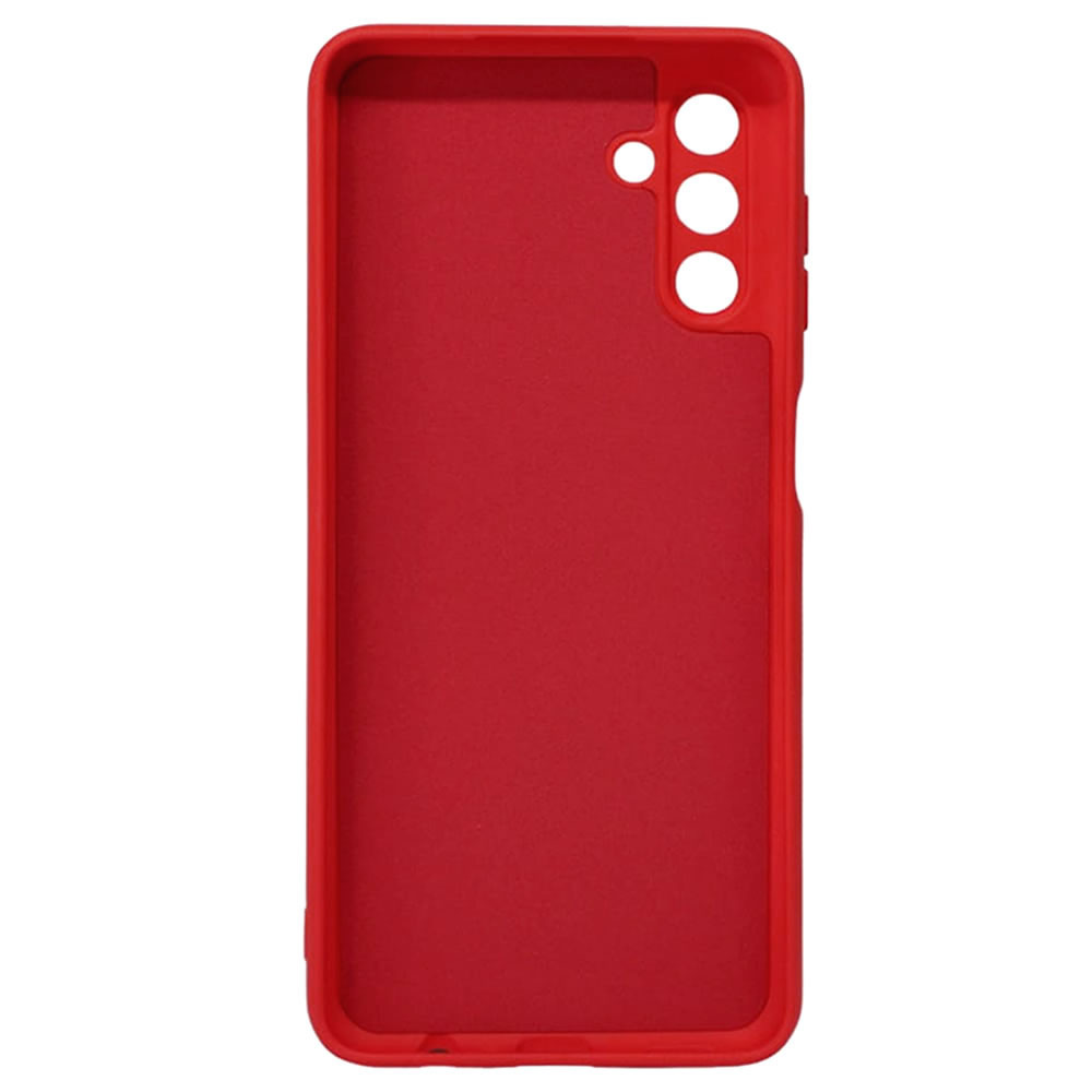 Capa Silicone Gel Samsung Galaxy A13 5G Vermelho Com Protetor De Câmera Robusta