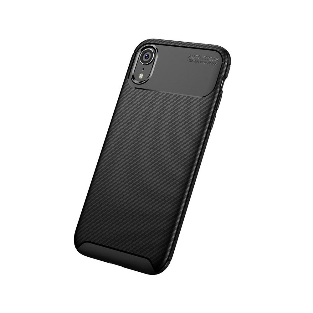 Apple Iphone Xr Black Auto Focus Vennus Carbon Silicone Gel Case