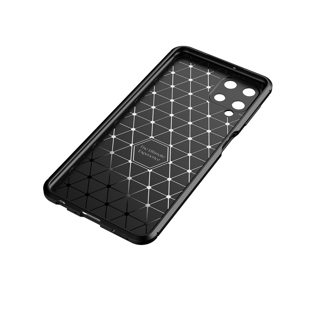 Capa Silicone Gel Carbon Samsung Galaxy A22 4g/M22 4g Preto Auto Focus Vennus Com Protetor De Câmera