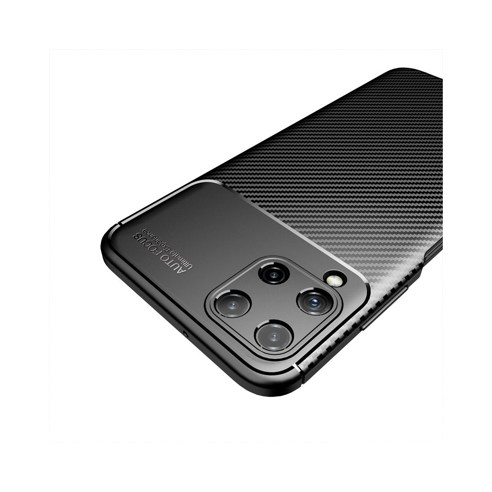Capa Silicone Gel Carbon Samsung Galaxy A22 4g/M22 4g Preto Auto Focus Vennus Com Protetor De Câmera