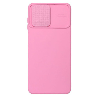 Samsung Galaxy A12 Pink With Camera Protector And Sliding Window Silicone Gel Case
