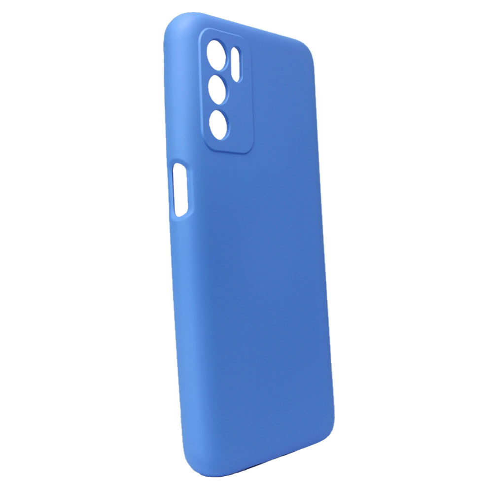 Capa Silicone Gel Oppo A54s Azul Com Protetor De Câmera Robusta