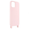 Apple Iphone 12/12 Pro Light Pink Robust Silicone Gel Case With String