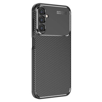 Capa Silicone Gel Carbon Samsung Galaxy A14 Preto Auto Focus Vennus Com Protetor De Câmera
