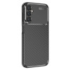 Samsung Galaxy A14 Black Auto Focus Vennus Carbon Silicone Gel Case With Camera Protector