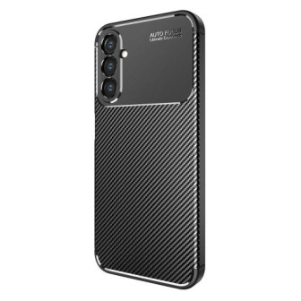 Capa Silicone Gel Carbon Samsung Galaxy A14 Preto Auto Focus Vennus Com Protetor De Câmera