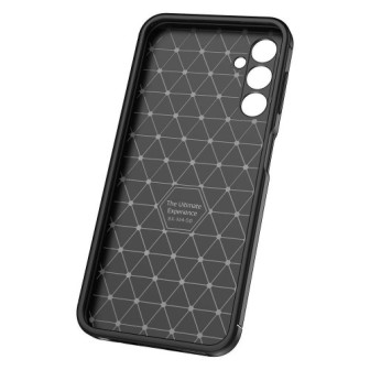 Capa Silicone Gel Carbon Samsung Galaxy A14 Preto Auto Focus Vennus Com Protetor De Câmera