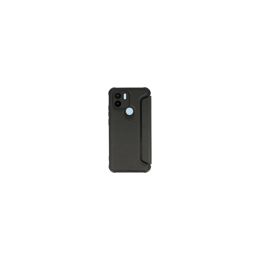 Xiaomi Redmi A1 Black Razor Carbon Flip Cover Case With Camera Protector