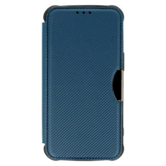 Samsung Galaxy A14 5G Navy Razor Carbon Flip Cover Case With Camera Protector