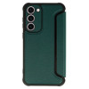 Samsung Galaxy A14 5G Green Razor Carbon Flip Cover Case With Camera Protector
