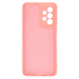 Capa Silicone Gel Samsung Galaxy A33 5G Rosa Heart Com Protetor De Câmera