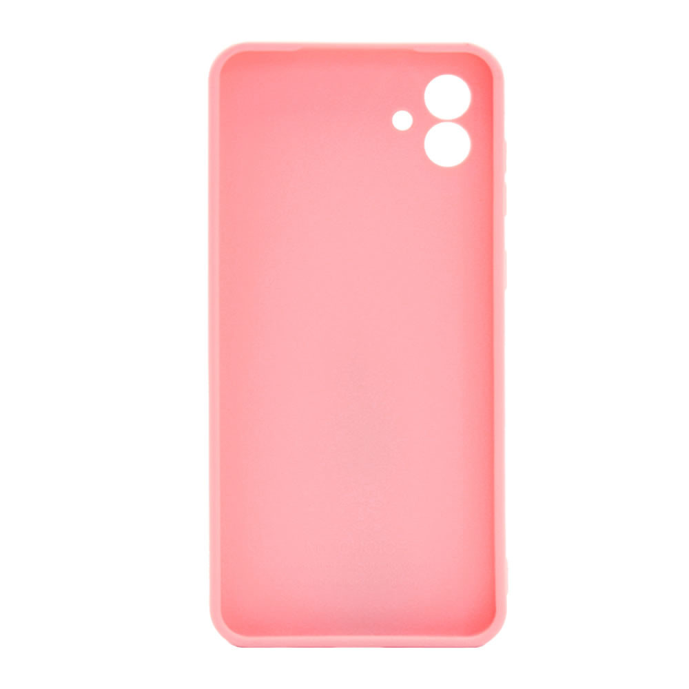 Capa Silicone Samsung Galaxy A04 Rosa Com Protetor De Câmera 3d