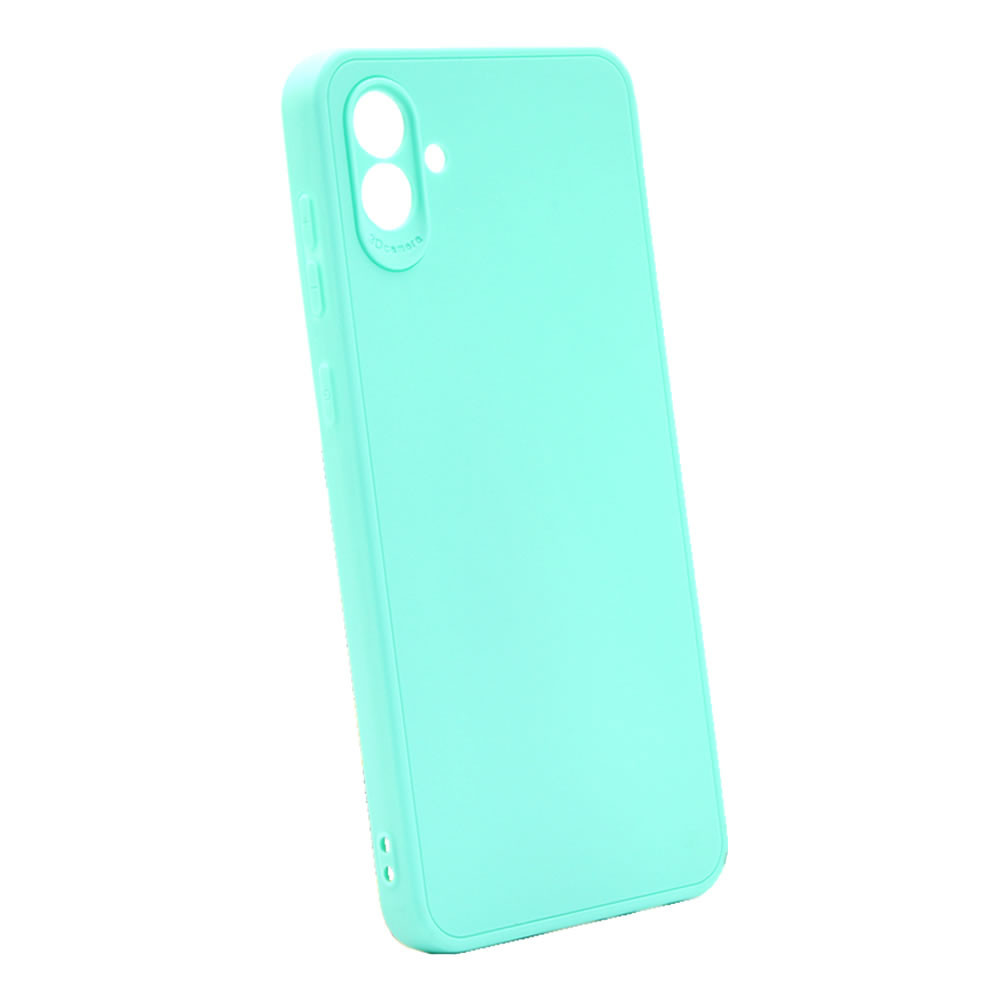 Capa Silicone Samsung Galaxy A04 Verde Turquesa Com Protetor De Câmera 3d