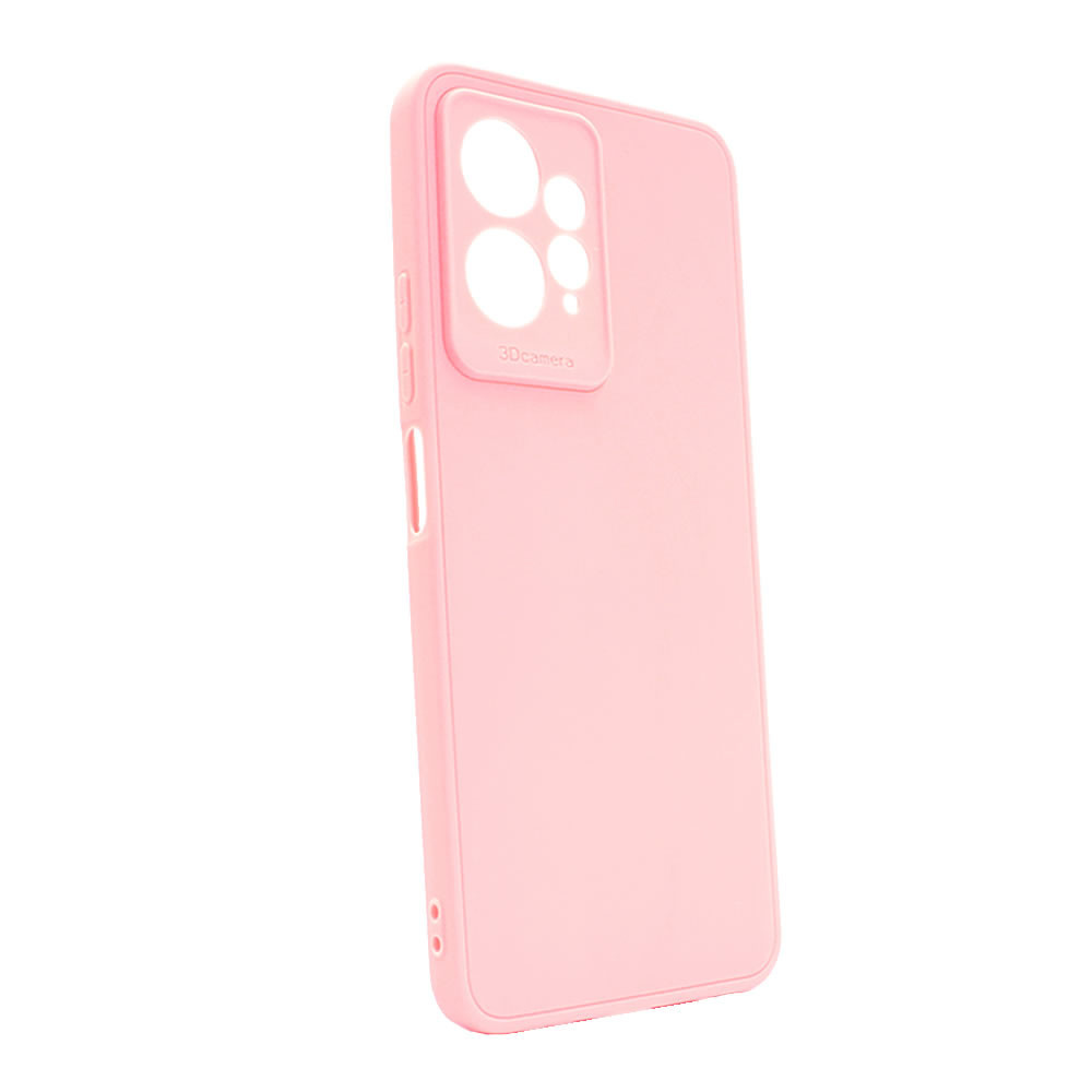 Capa Silicone Gel Xiaomi Redmi Note 12 4G Rosa Com Protetor De Câmera 3D
