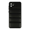 Capa Silicone Samsung Galaxy A04 Preto Leather Almofadada Com Protetor De Câmera D2