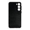 Samsung Galaxy S23 Black Leather Cushioned Silicone Case With Camera Protector D2